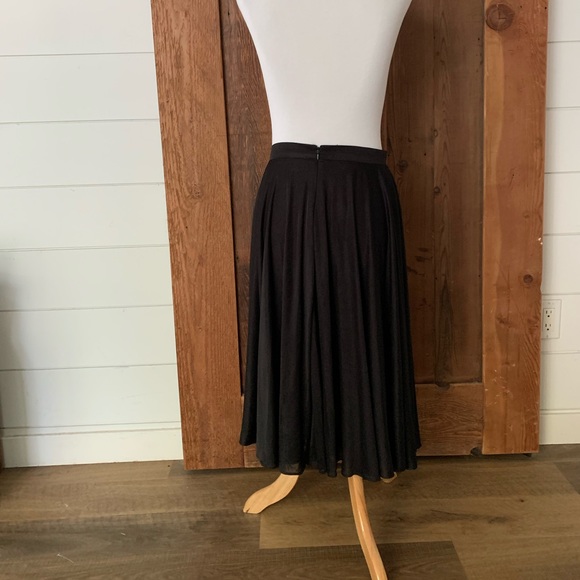 HALSTON HERITAGE Black Full Midi Skirt NWOT Size 4 - Picture 3 of 4